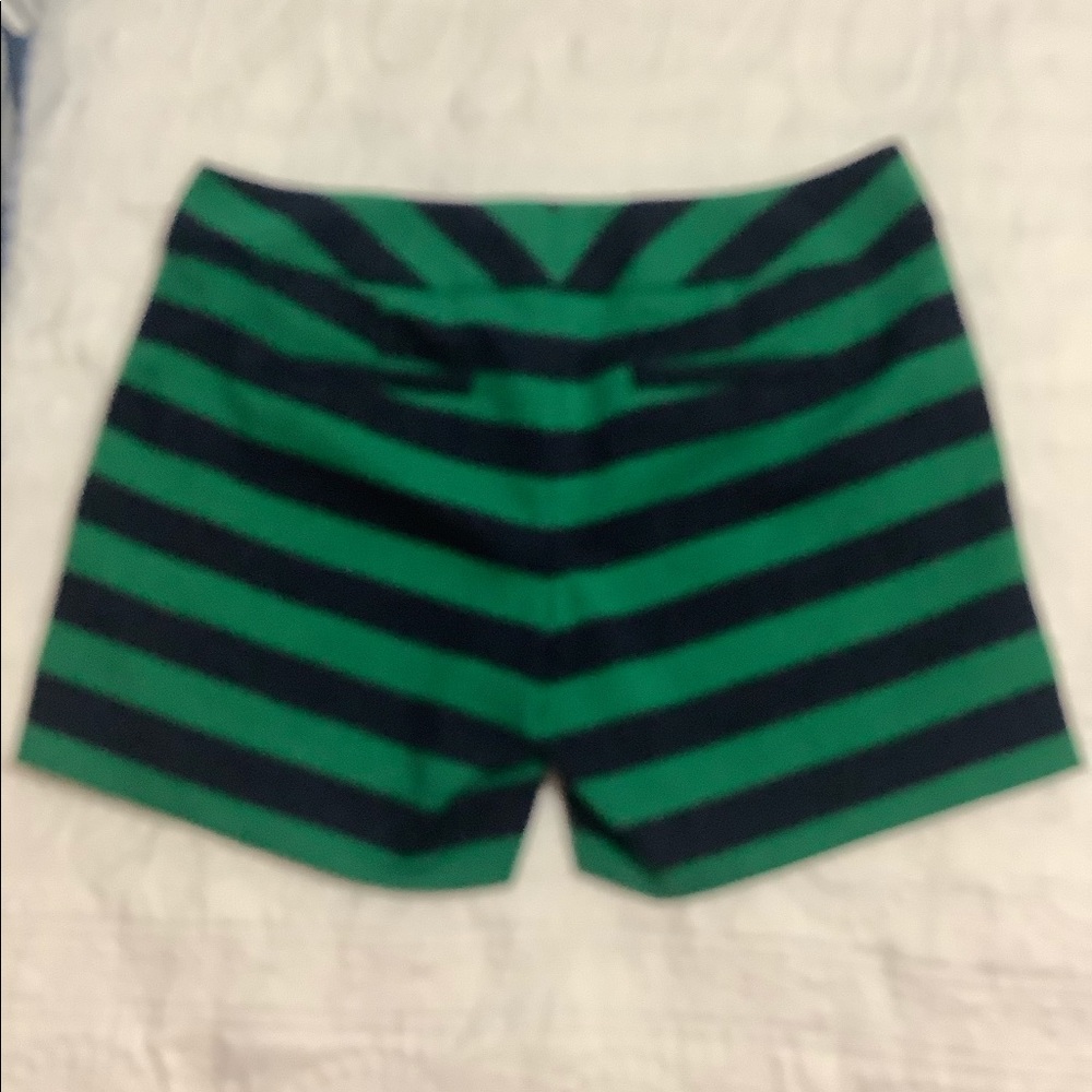 Navy and Green striped shorts
